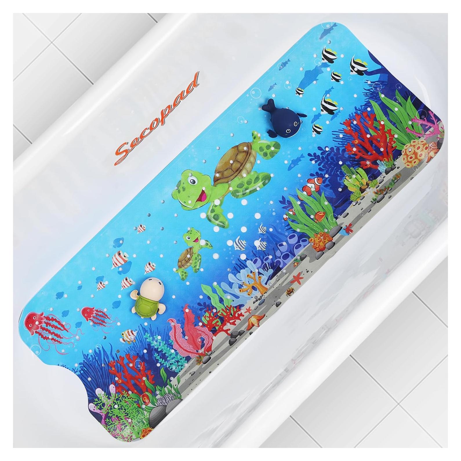 Alfombrilla de baño antideslizante Secopad tortugas 101,6x40,6cm