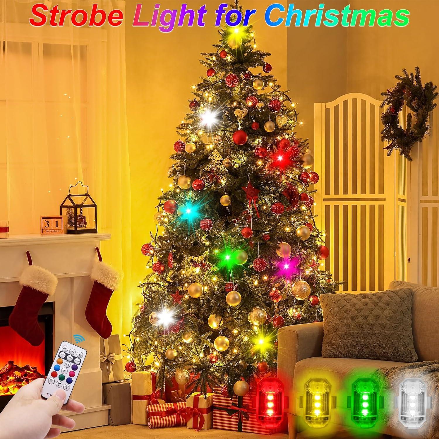 Luces Estroboscópicas LED Inalámbricas LYCARESUN 4PCS USB 8 Colores