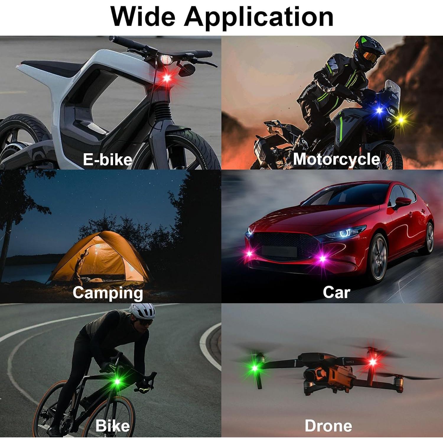 Luces Estroboscópicas LED Inalámbricas LYCARESUN 4PCS USB 8 Colores