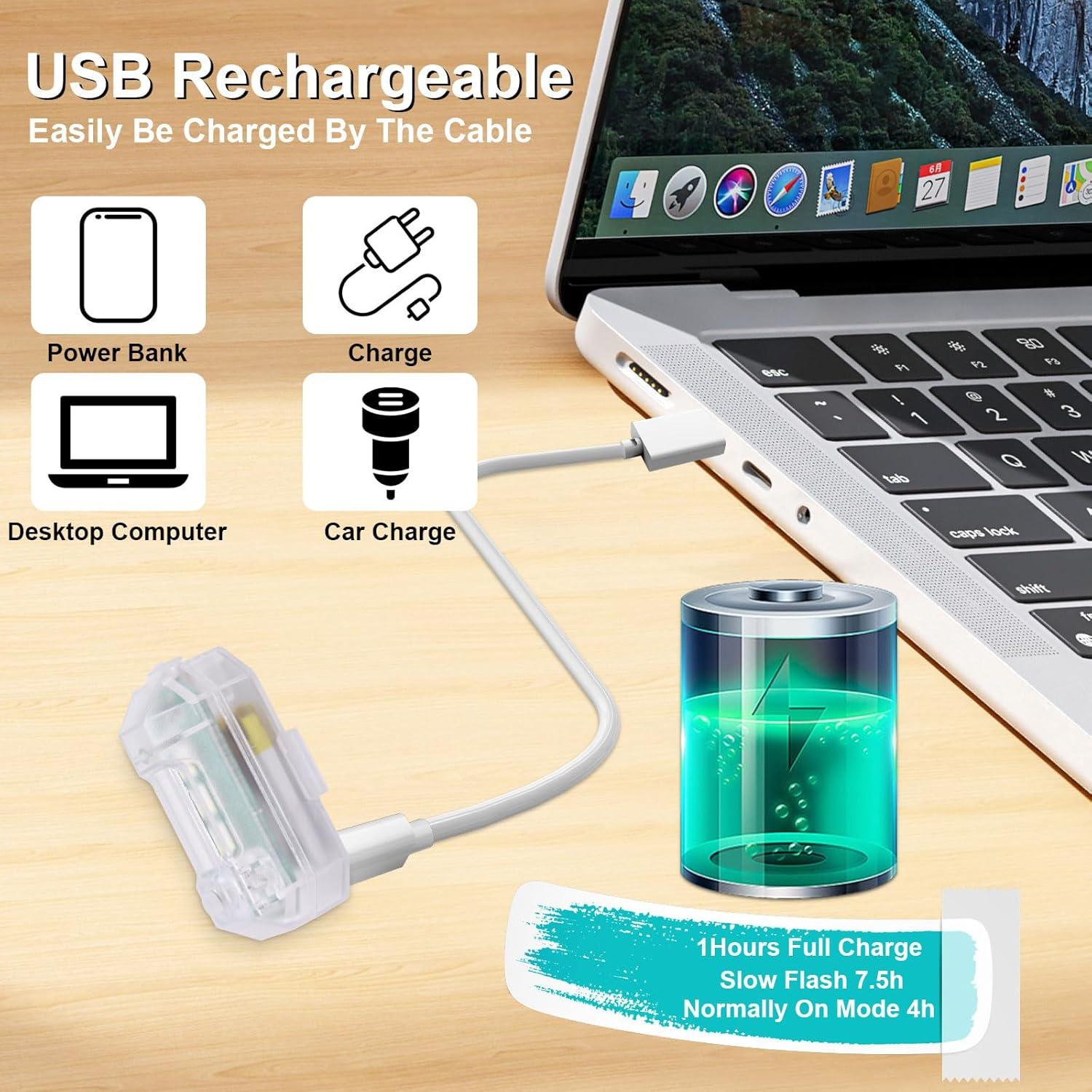 Luces Estroboscópicas LED Inalámbricas LYCARESUN 4PCS USB 8 Colores