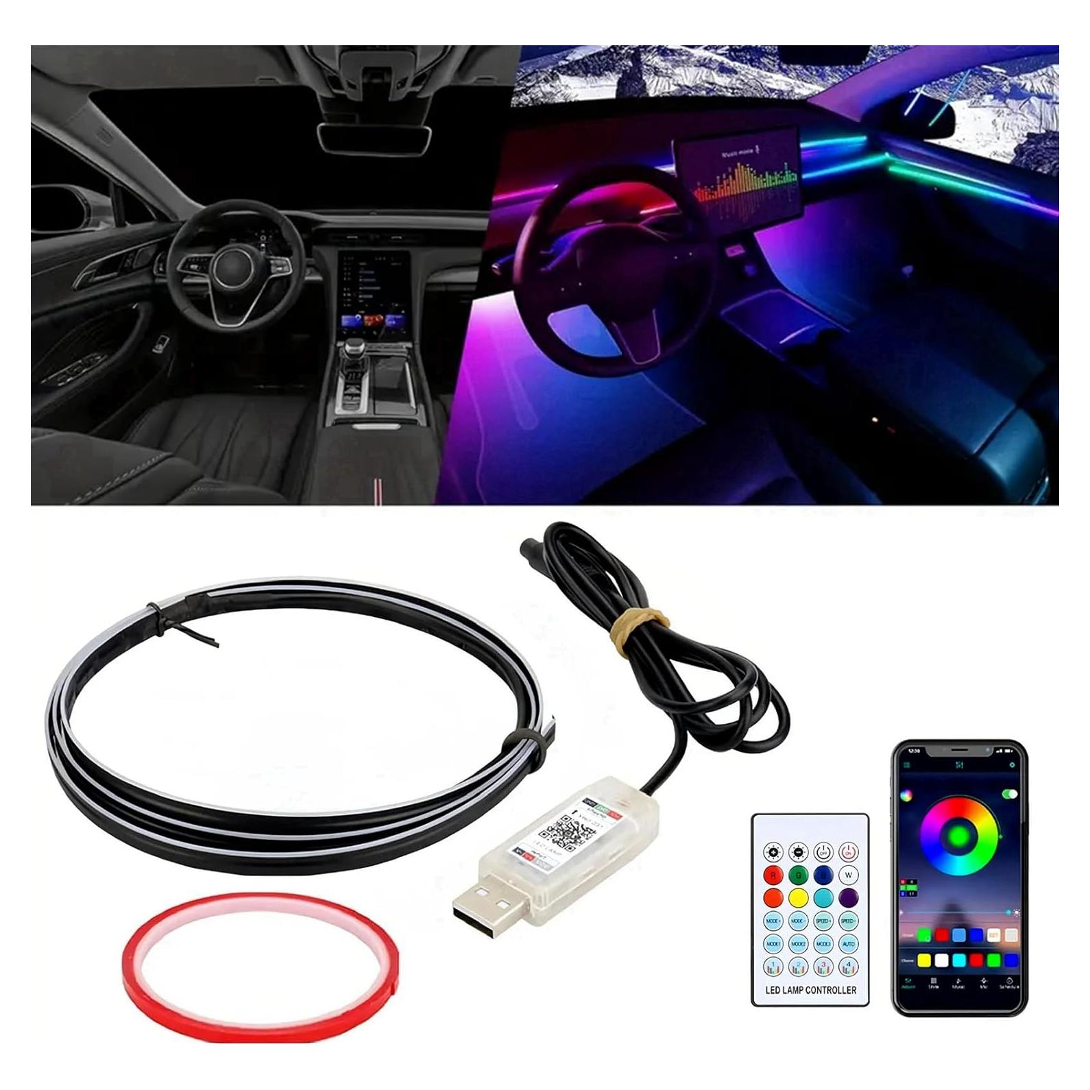 Kit de Iluminación LED RGB Goodream 1.1m para Autos