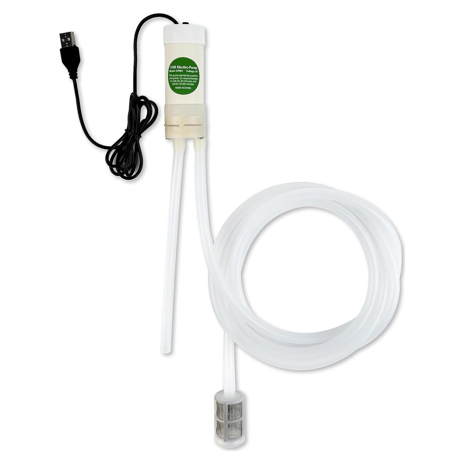 Bomba eléctrica autocebante Yintie USB 5V 2L/min con manguera