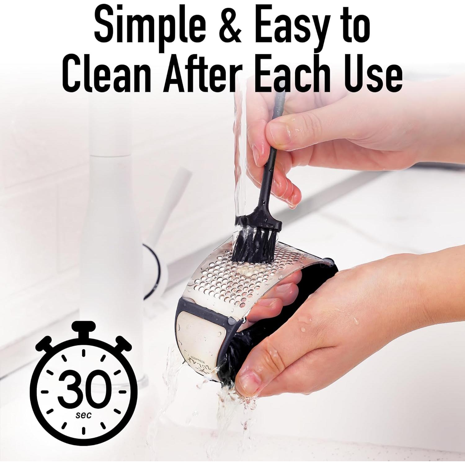 Prensa de Ajo Zulay Kitchen Acero Inoxidable Negro 10,9 cm