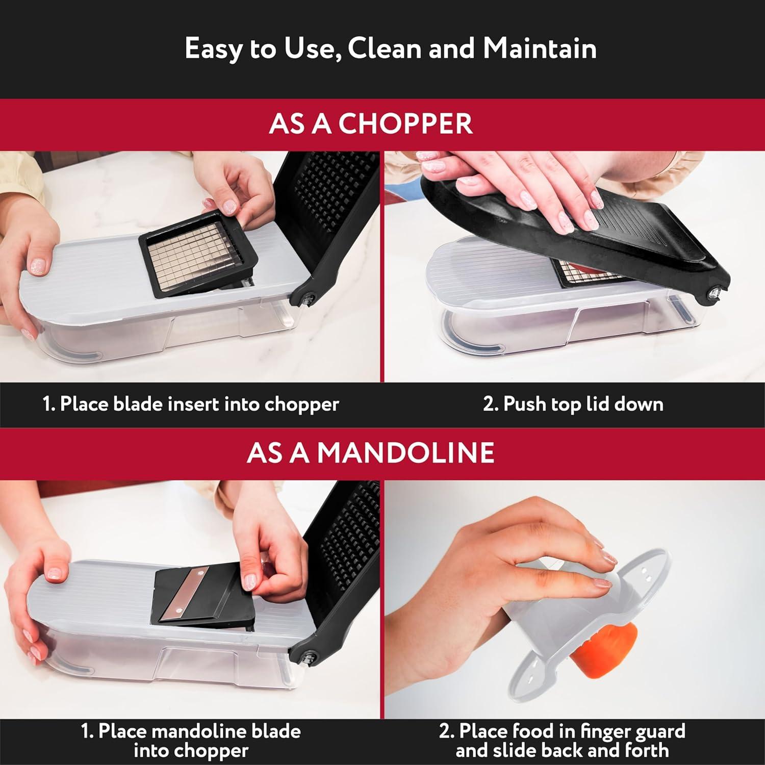 Cortador de Verduras Fullstar 6-en-1 Blanco y Negro