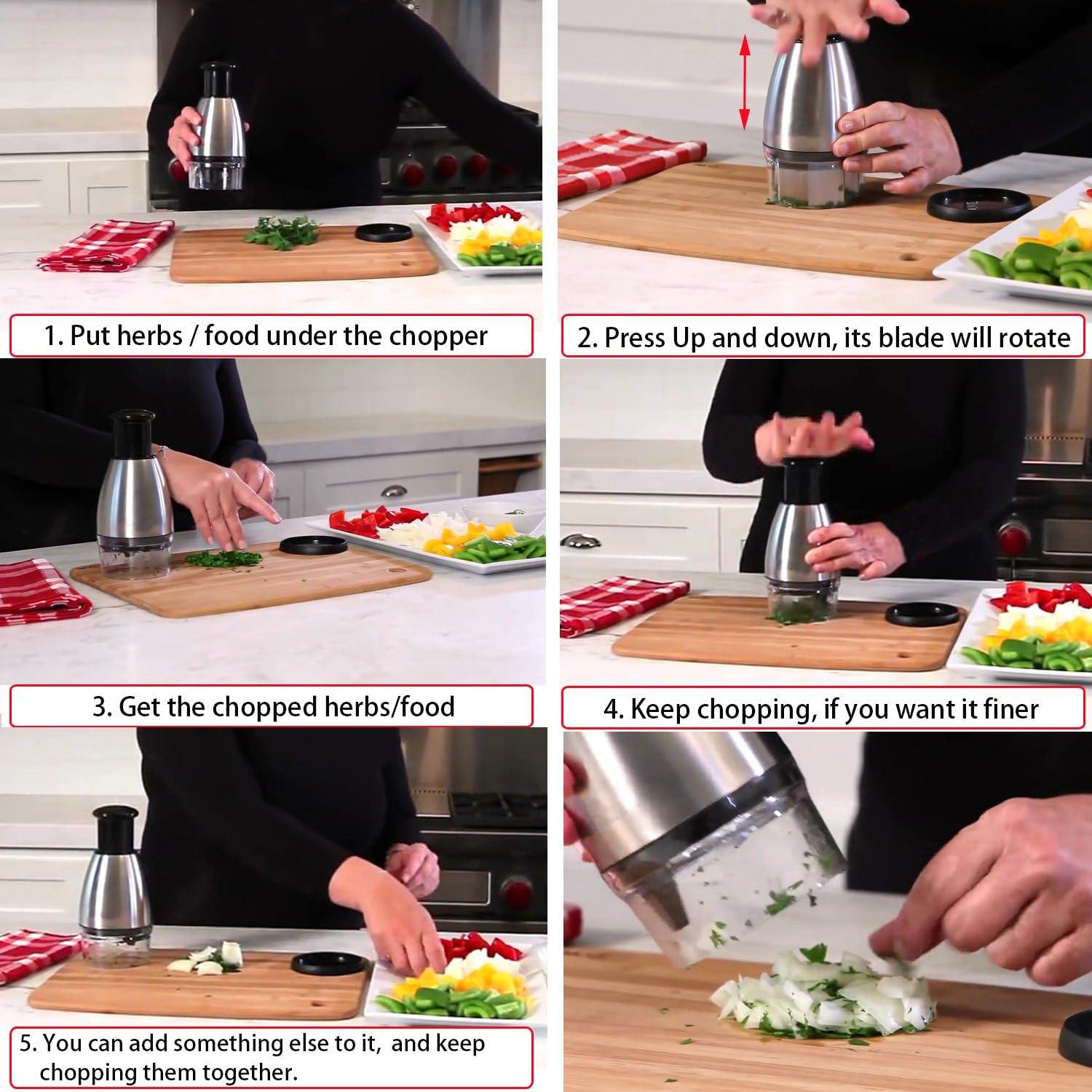 Picador de Verduras KAYCROWN Premium Acero Inoxidable Negro