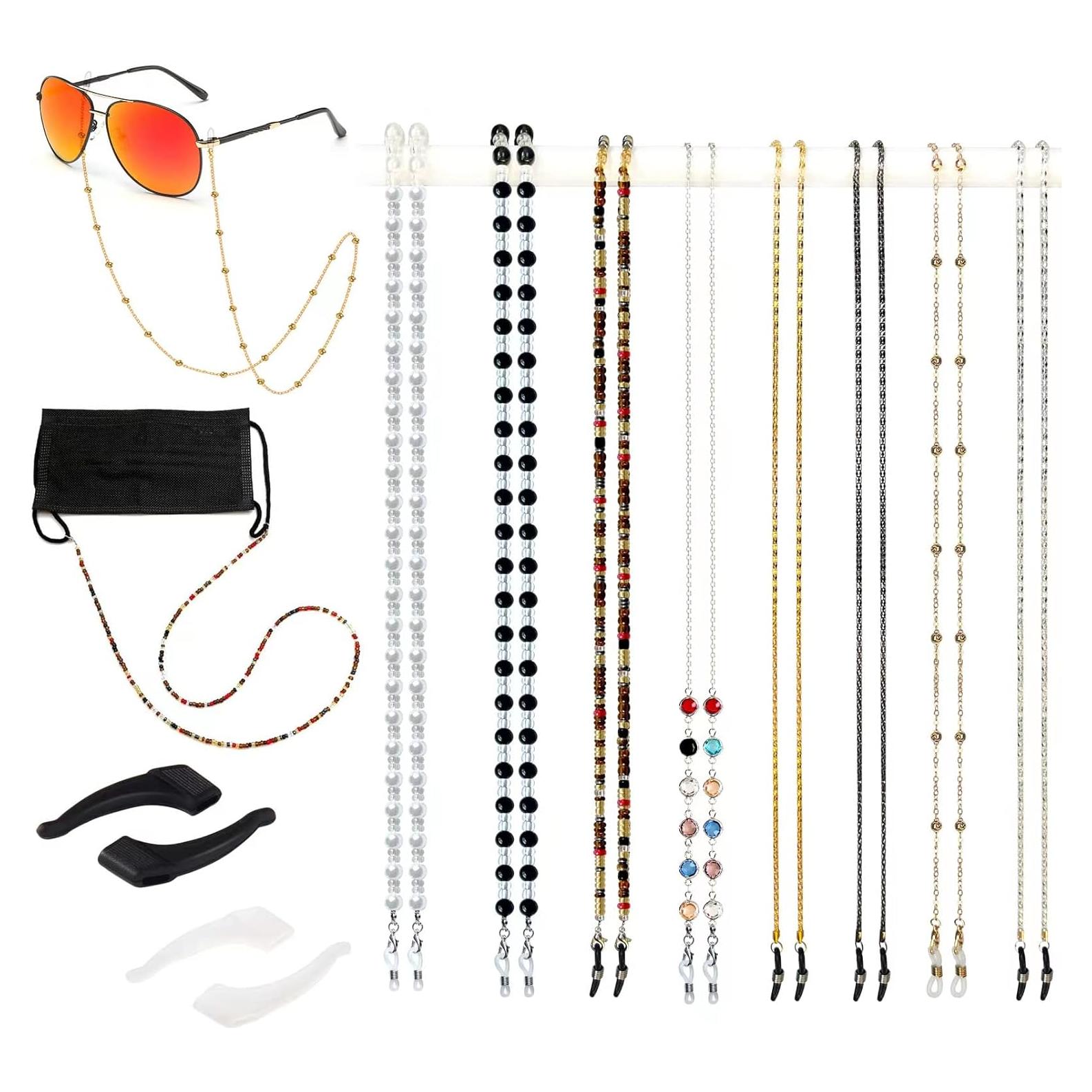 Cadena para Gafas Damanse 8 Piezas Coloridas para Mujeres