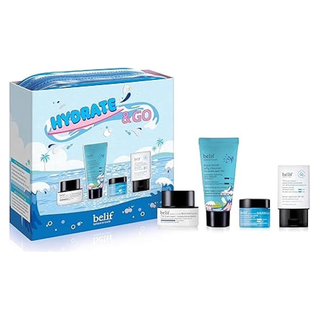 Kit de Cuidado de Piel Belif 4 Pasos Hidratación SPF 45