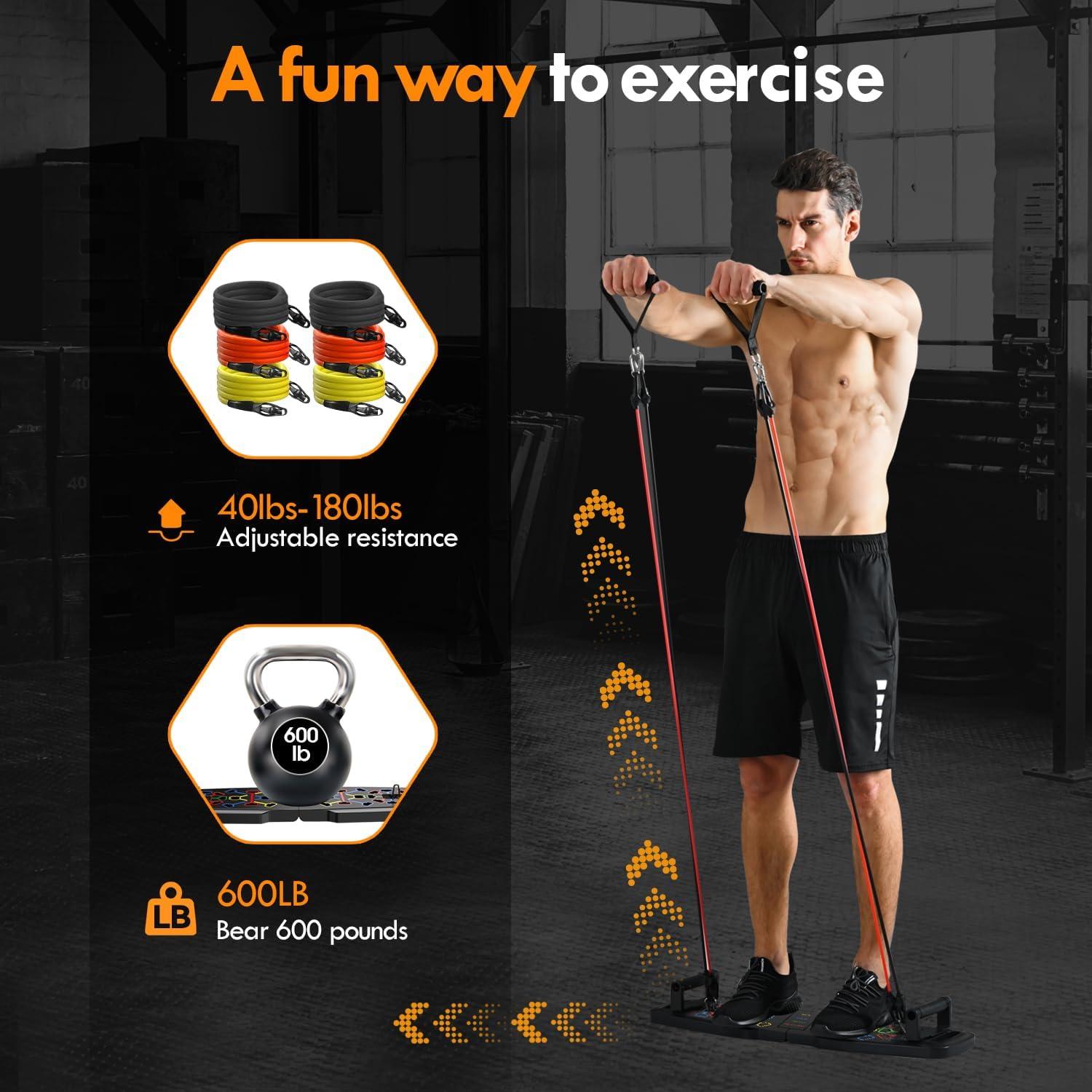 Tabla de Flexiones MQRW Compacta con Accesorios de Fitness