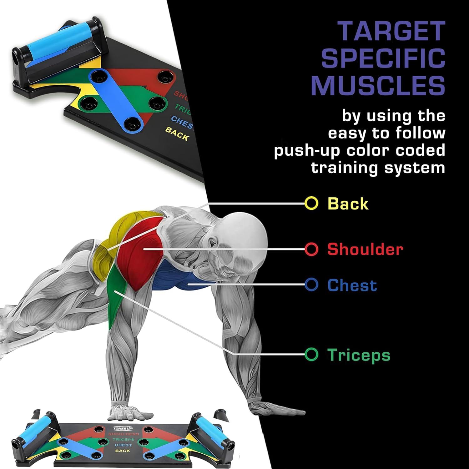 Tabla de Flexiones 9-en-1 TONEE UP para Entrenamiento en Casa