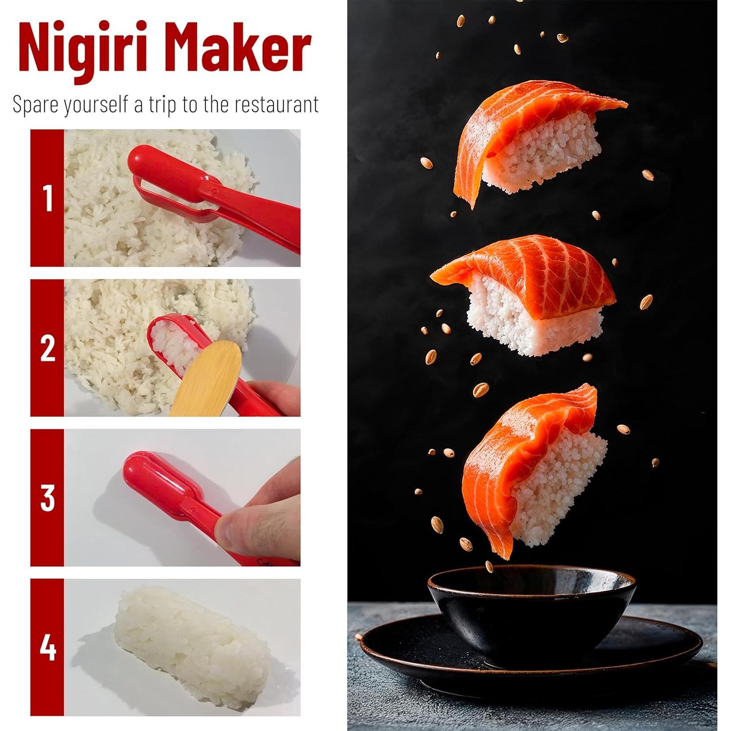 Kit de Hacer Sushi Mono Albino - Incluye Cuchillo y Bazooka