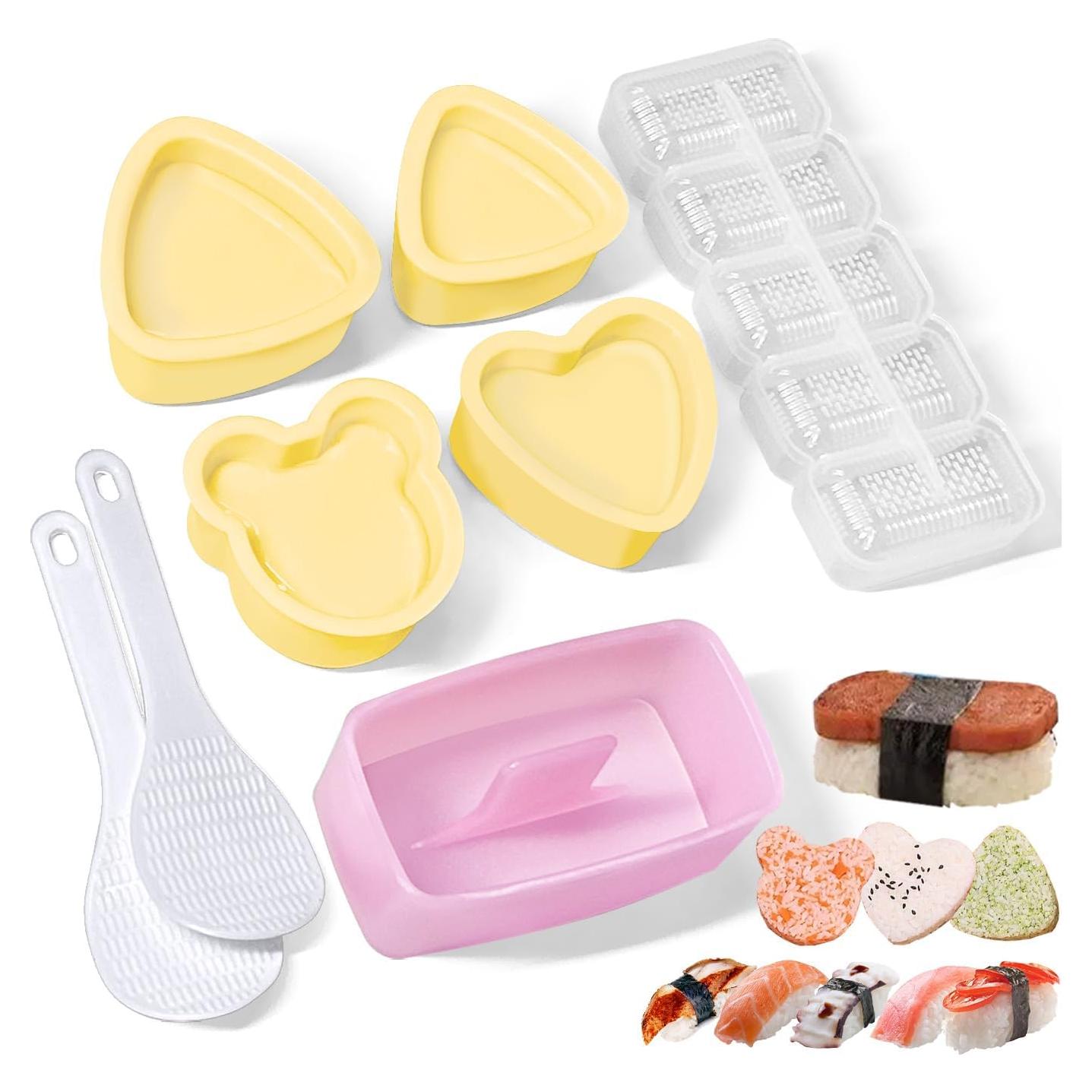 Kit de Moldes de Sushi TAORISH, 8 Piezas para Onigiri y Musubi