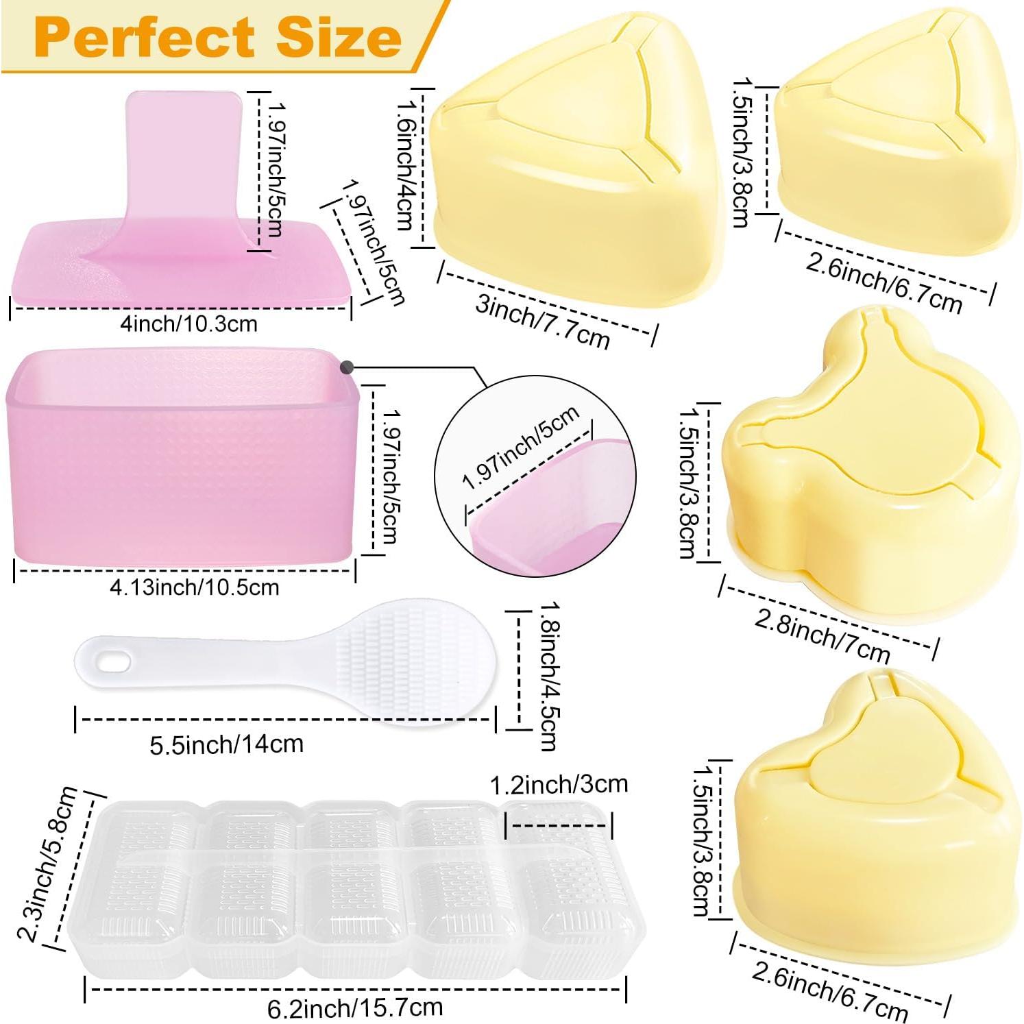 Kit de Moldes de Sushi TAORISH, 8 Piezas para Onigiri y Musubi