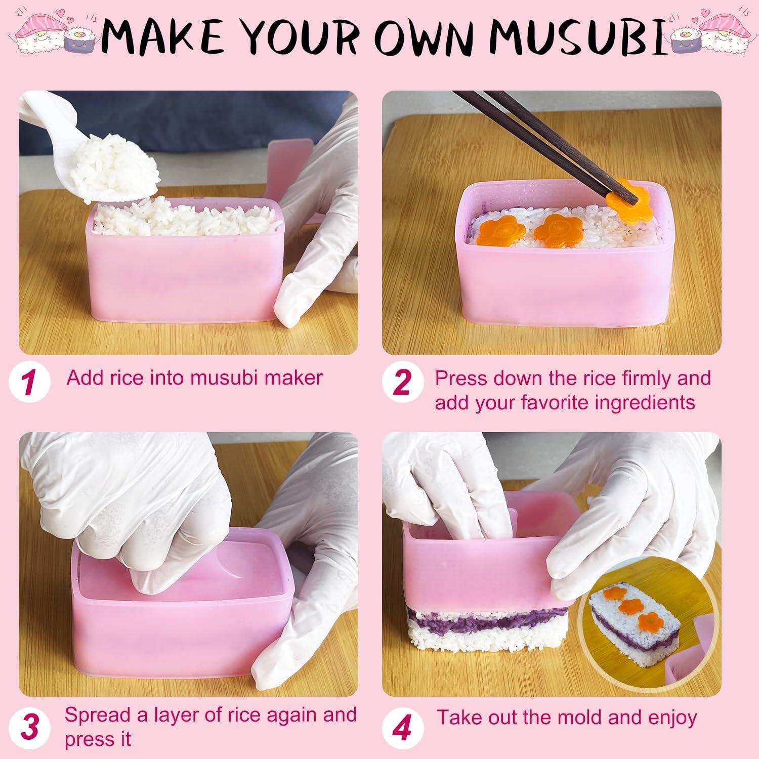 Kit de Moldes de Sushi TAORISH, 8 Piezas para Onigiri y Musubi