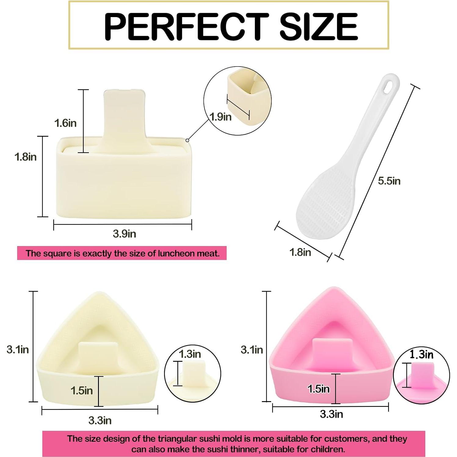 Juego de Moldes para Onigiri YONGJUNG 3 Piezas Rosa Beige