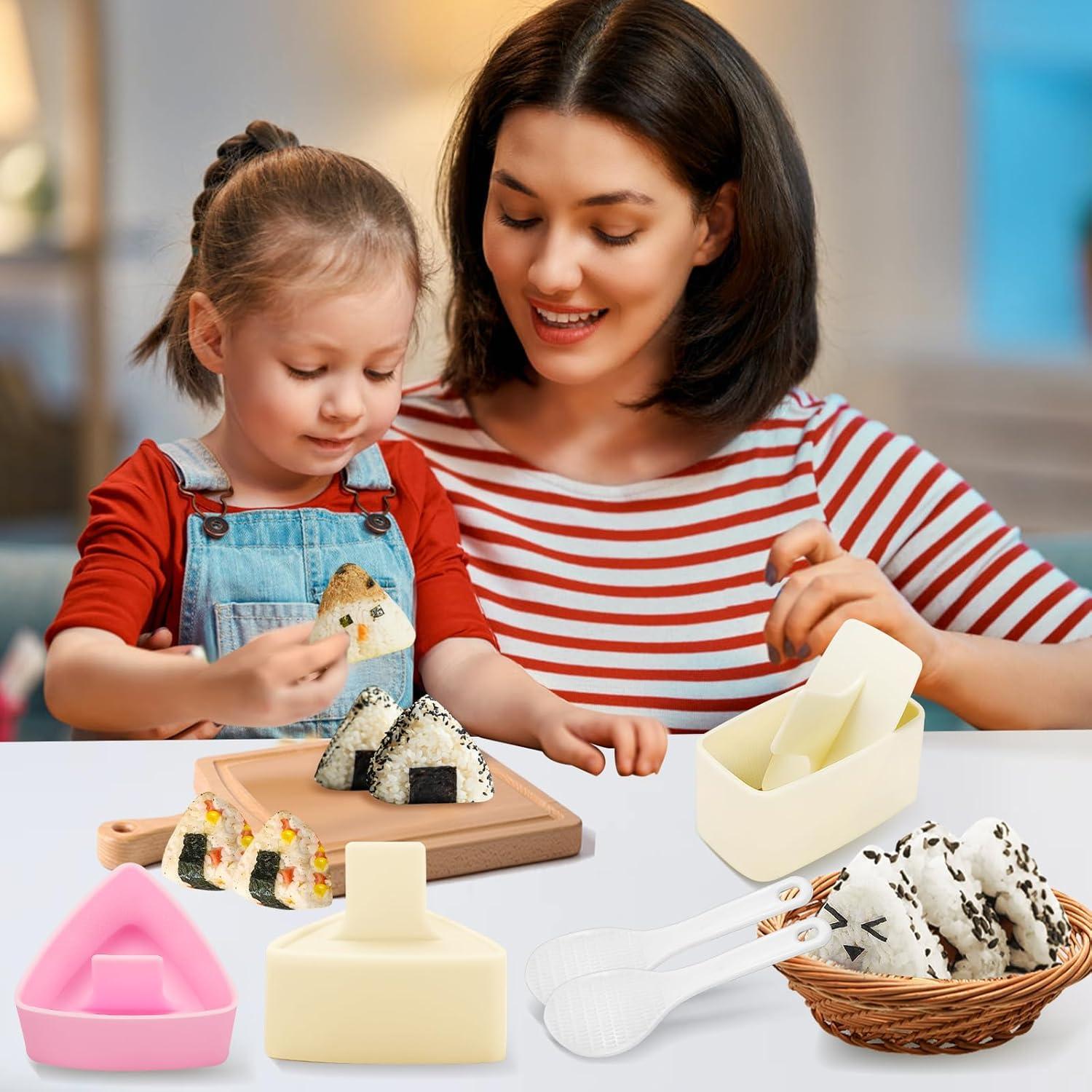 Juego de Moldes para Onigiri YONGJUNG 3 Piezas Rosa Beige