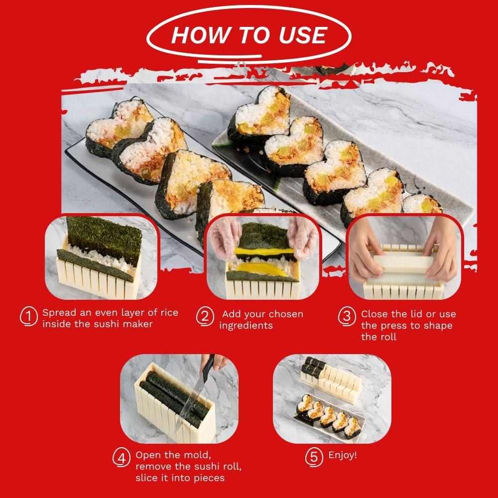 Kit de Molde para Sushi en Forma de Corazón Sheriffdrink