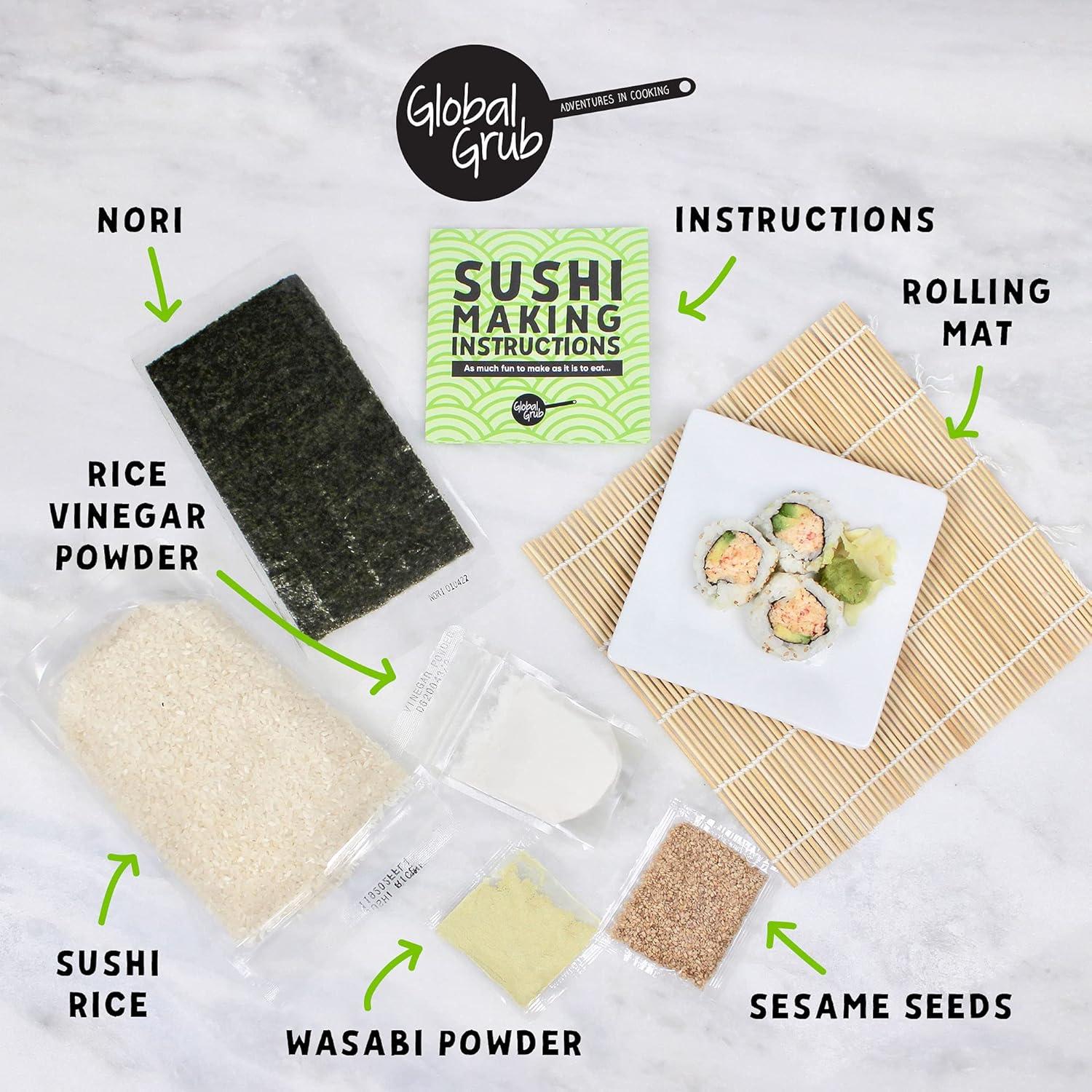 Kit de Sushi DIY Global Grub - Ingredientes y Esterilla