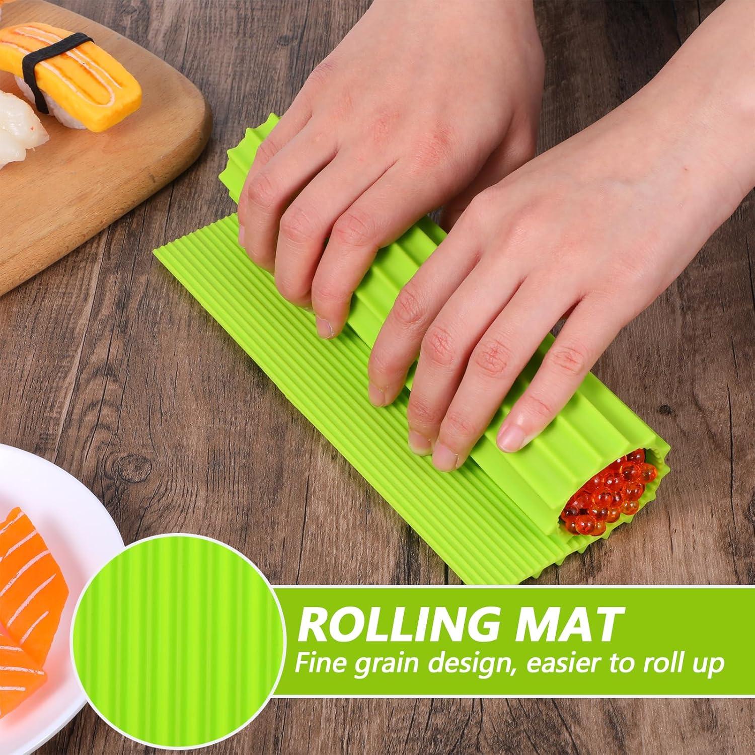 Kit de Sushi Tyqour - Alfombrilla de Silicona Antiadherente 21.8x19.8 cm