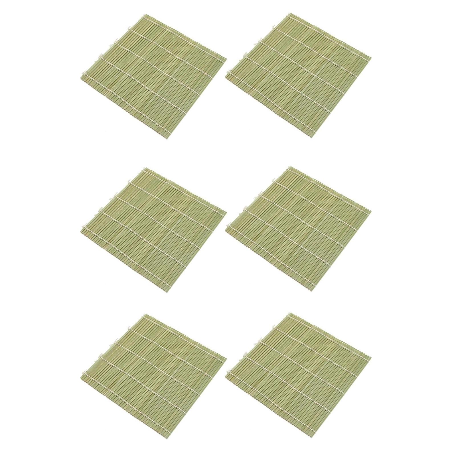 Esteras de Sushi de Bambú JapanBargain Paquete de 6