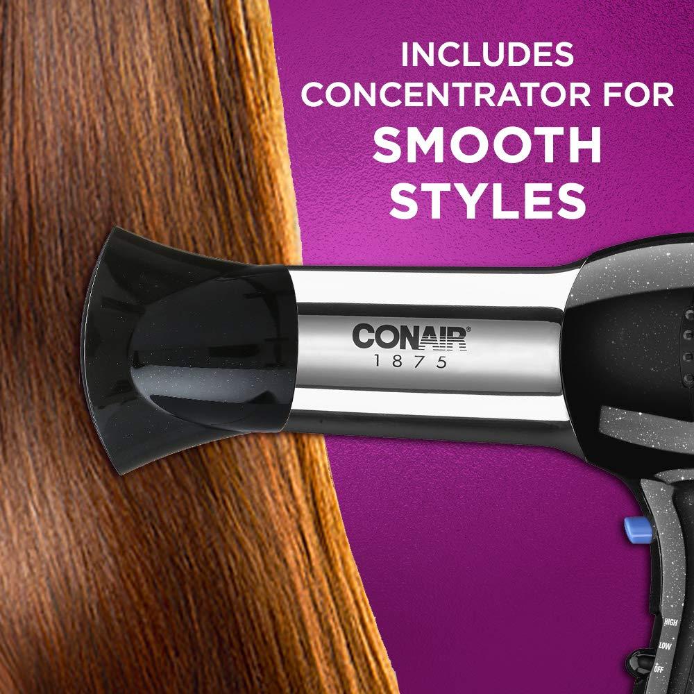 Secador de Pelo Conair 1875W Iónico con Aire Frío y Boquilla