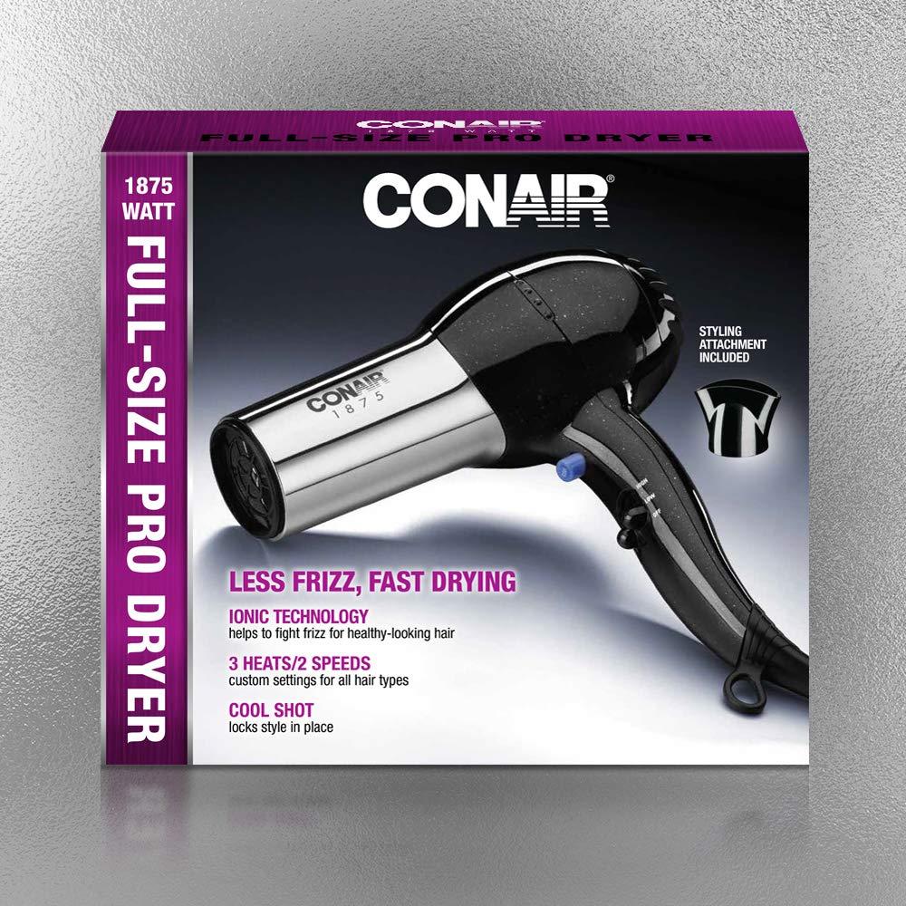Secador de Pelo Conair 1875W Iónico con Aire Frío y Boquilla