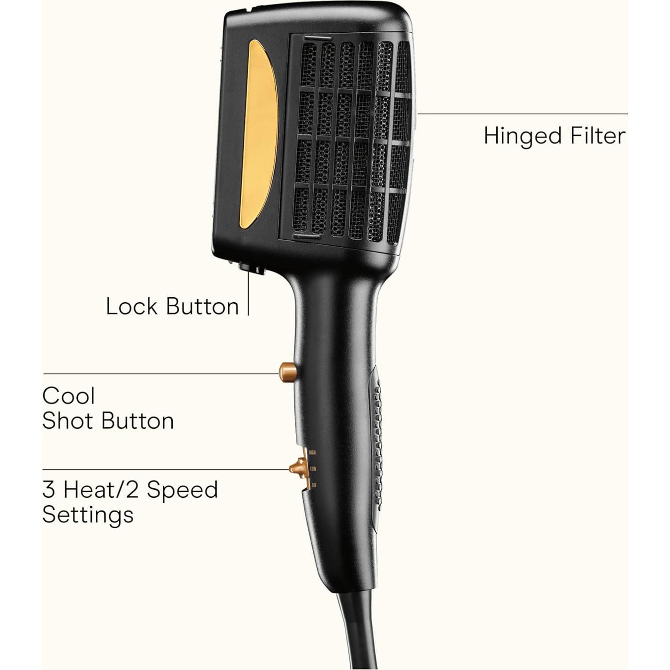 Secador de Pelo 3-en-1 Conair InfinitiPro 1875W con Accesorios