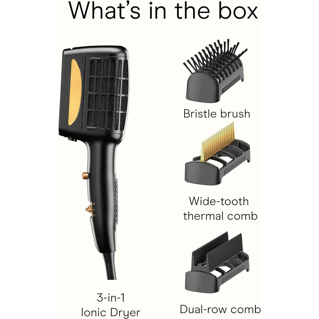 Secador de Pelo 3-en-1 Conair InfinitiPro 1875W con Accesorios