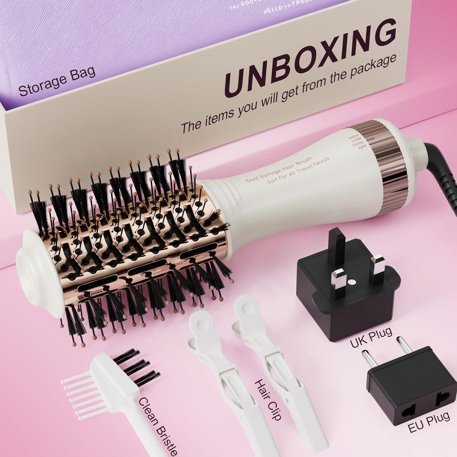 Cepillo Secador de Cabello Olaermoso 4 en 1 Doble Voltaje 110-240V