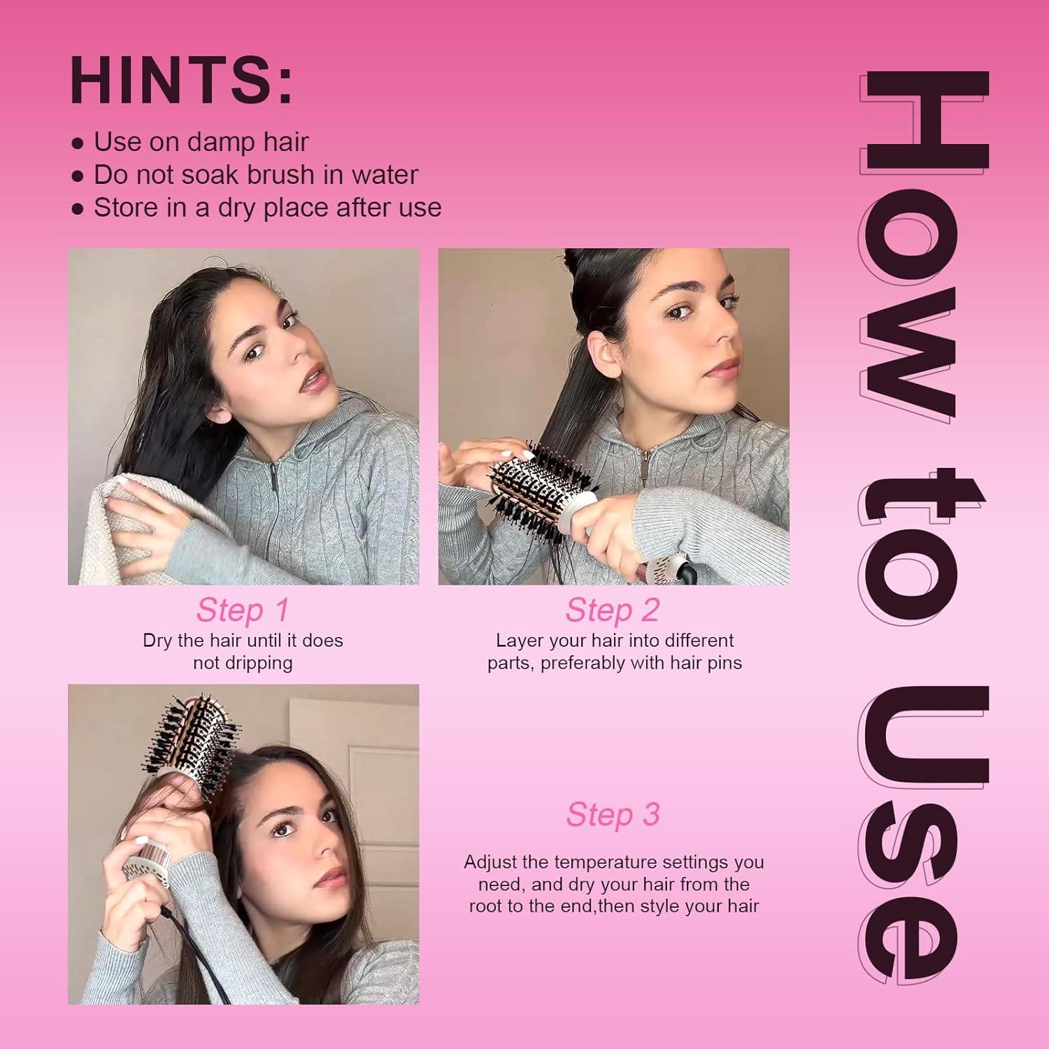 Cepillo Secador de Cabello Olaermoso 4 en 1 Doble Voltaje 110-240V