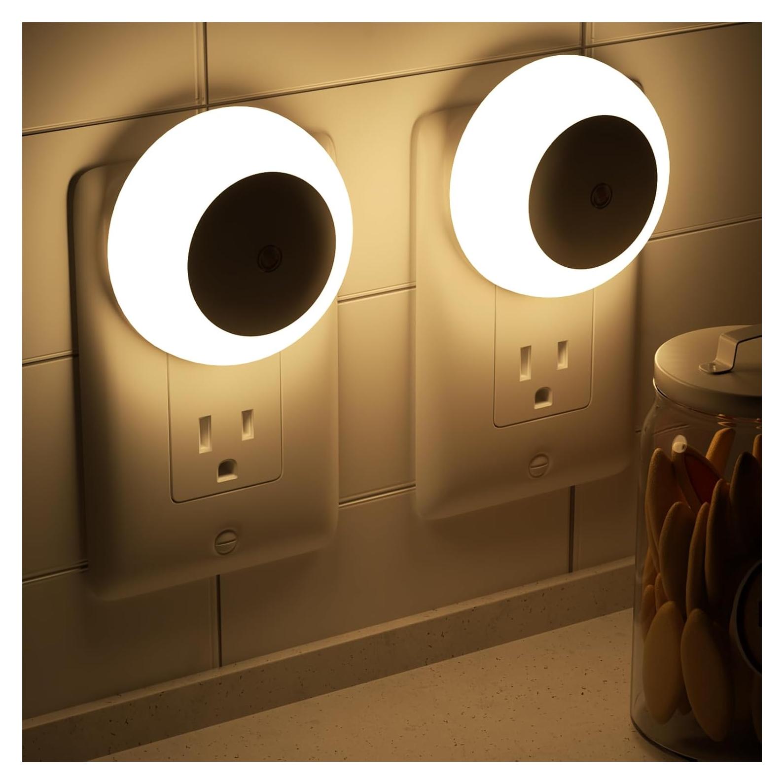 Luz Nocturna LED Fesnne 0.5W Blanca Cálida, Paquete de 2