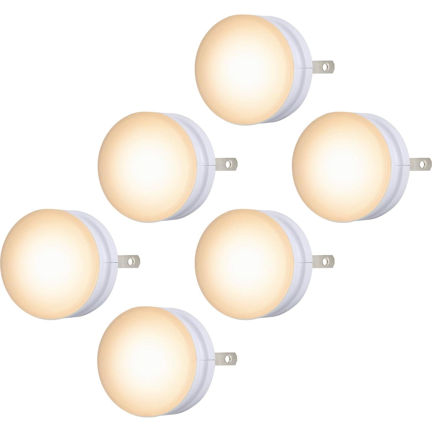 Luces de Noche LED GLO Dot 6 Paquete Enchufable Blanco