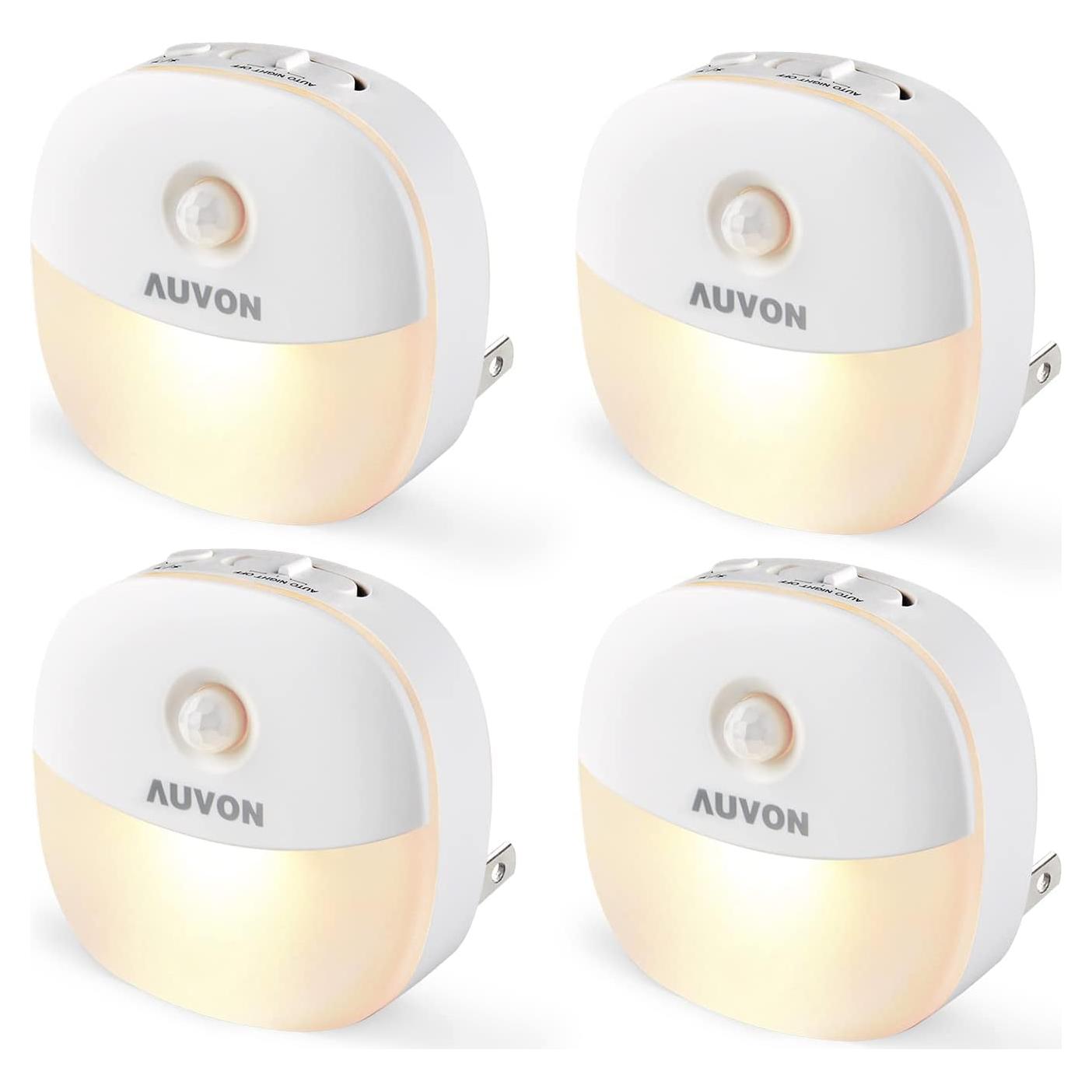 Luz Nocturna AUVON Enchufable LED 1-50 lm 4 Pzs