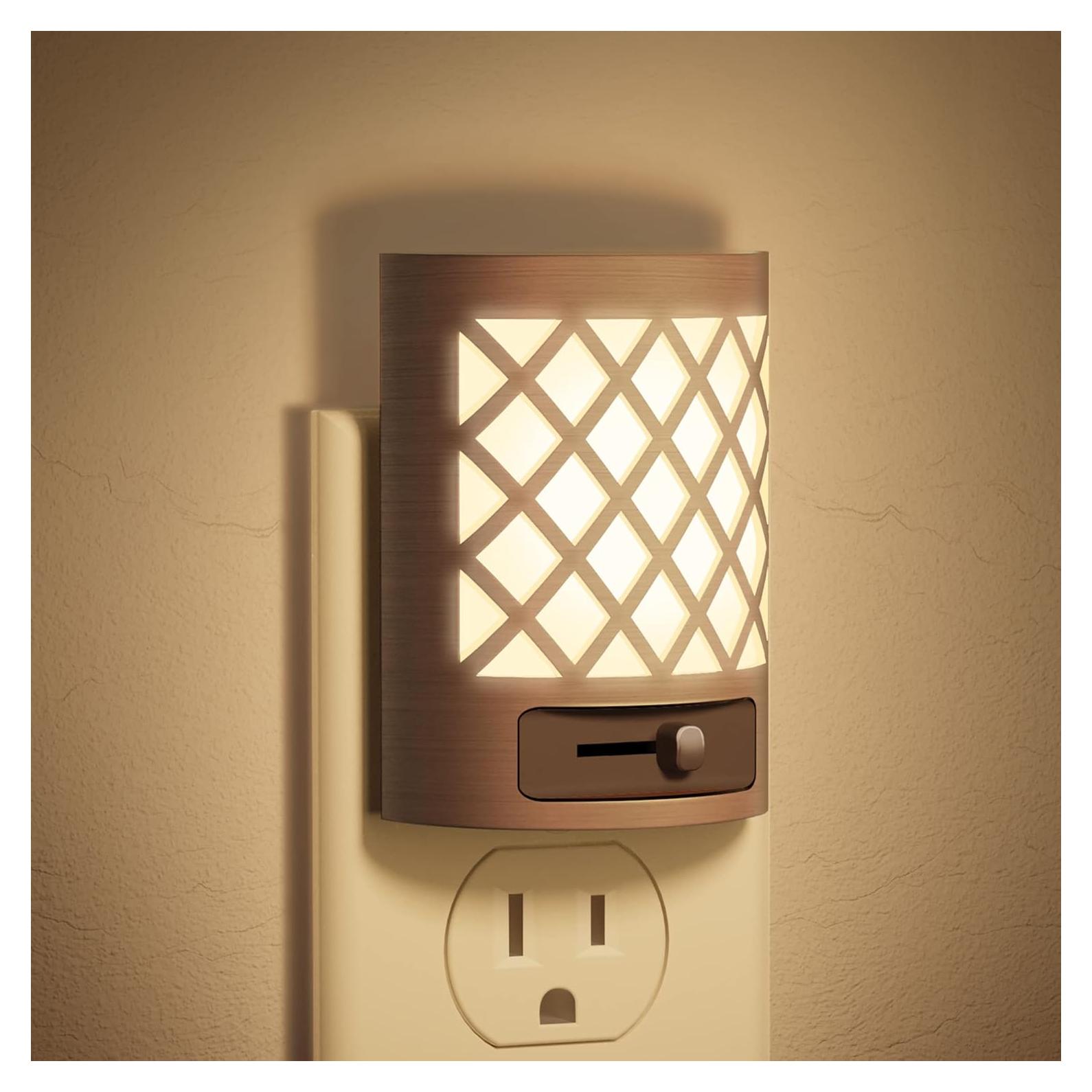 Luz Nocturna LED DORESshop 2 Paquetes Sensor Crepúsculo