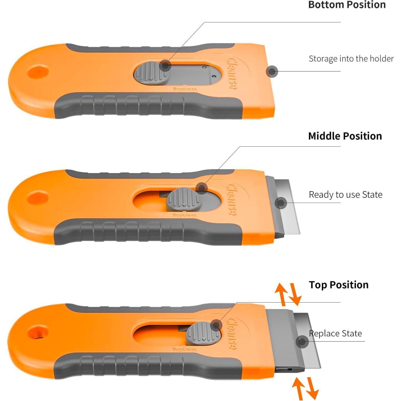 Raspador de Cuchillas Cleanse con 15 Cuchillas Extra - Limpieza Multi-Superficie