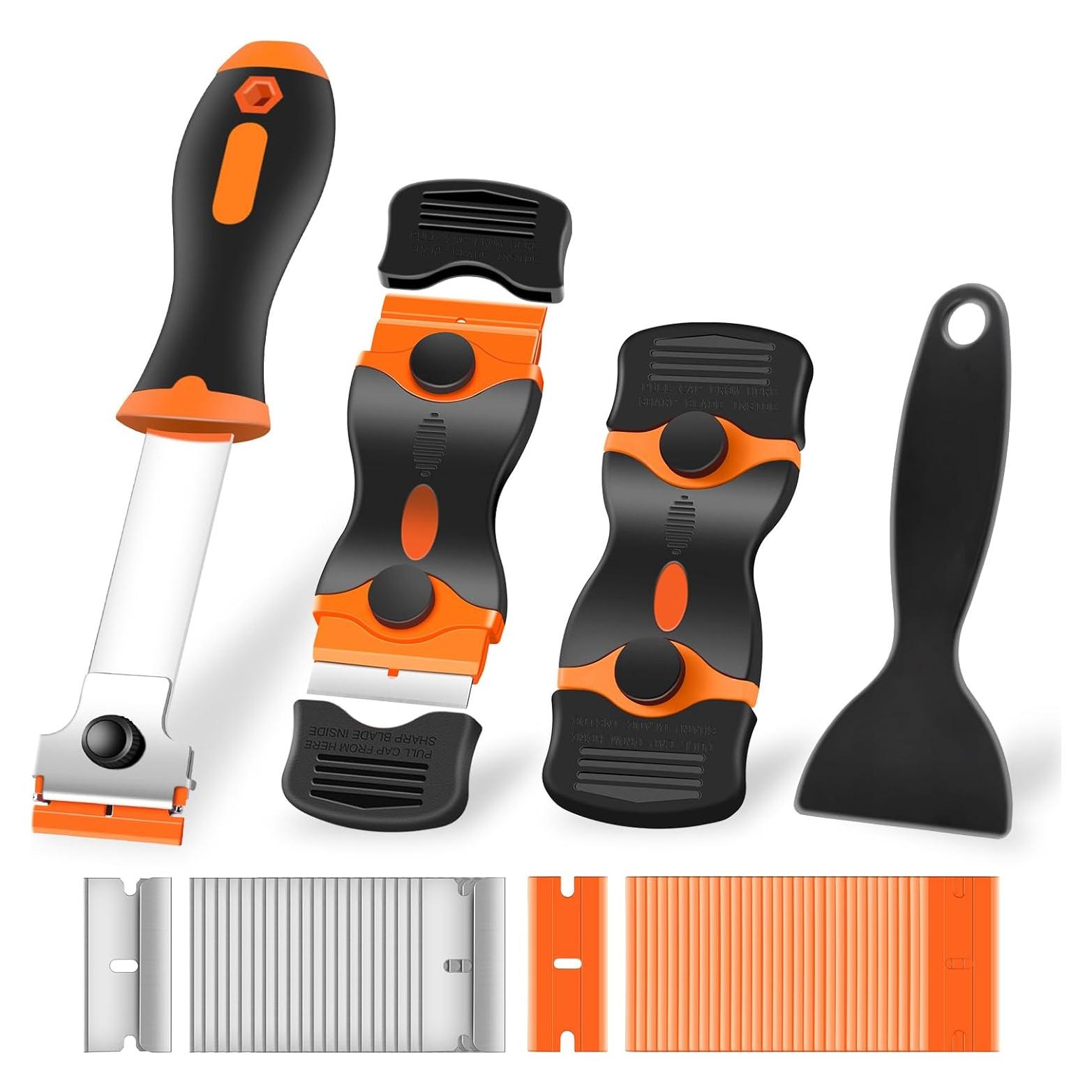 Juego de 4 Raspadores de Cuchilla NECAMOCU con 50 Cuchillas