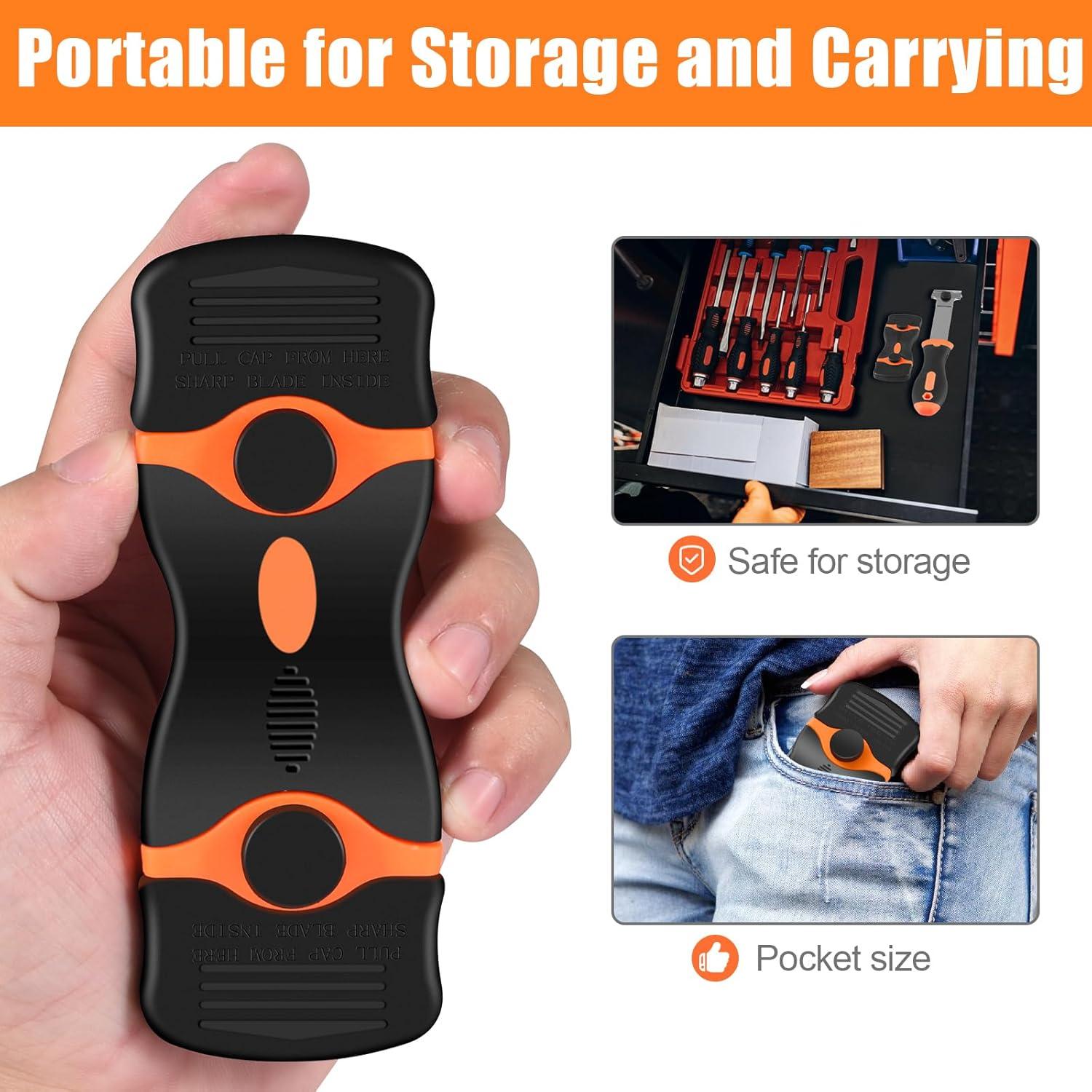 Juego de 4 Raspadores de Cuchilla NECAMOCU con 50 Cuchillas