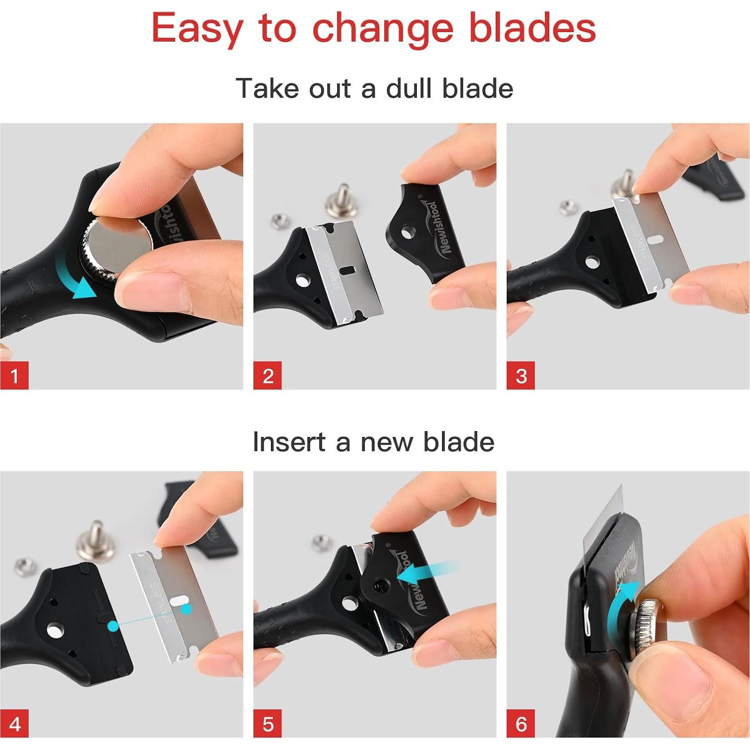 Kit de Herramientas Raspador Newishtool 2 Piezas + 20 Cuchillas