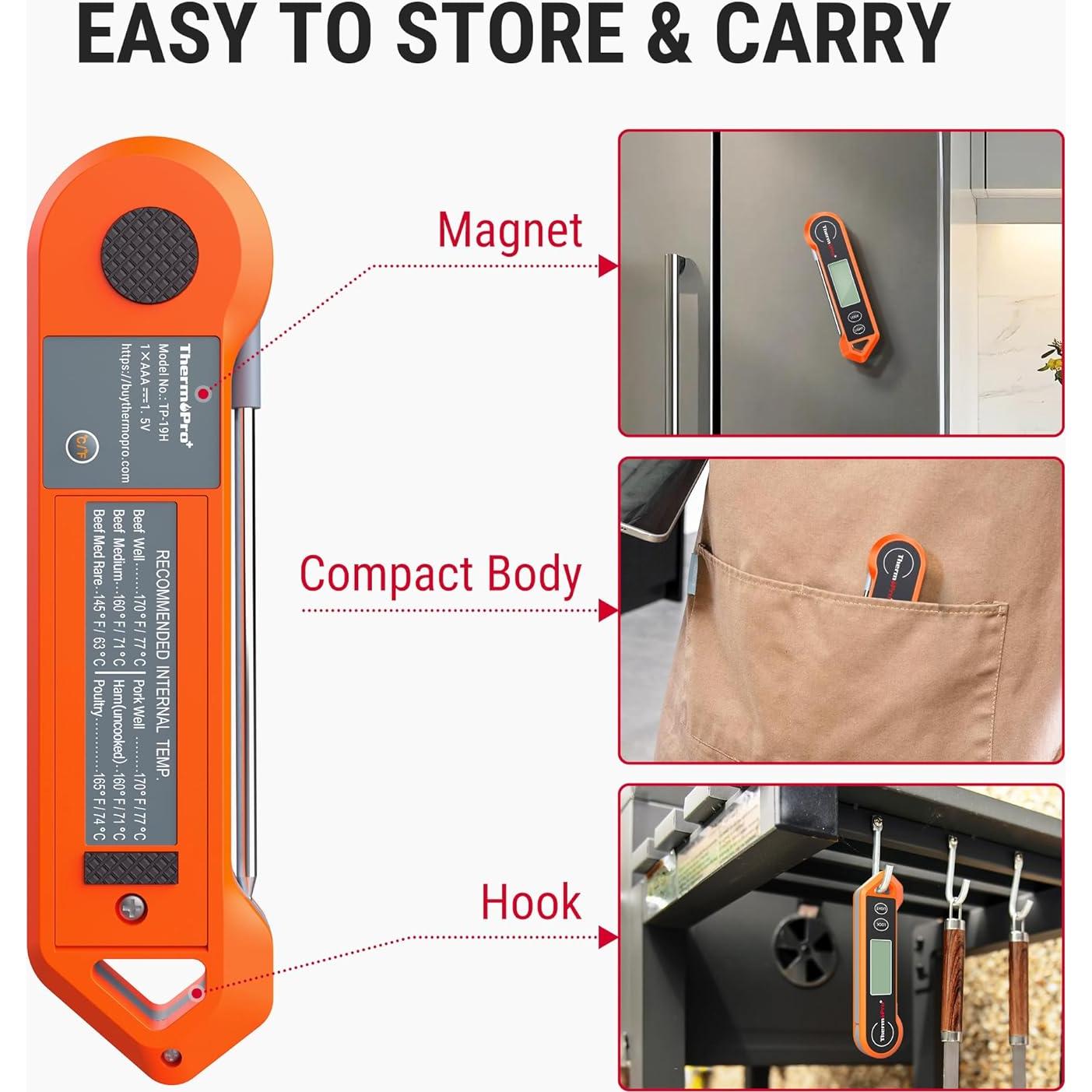 Termómetro Digital de Carne ThermoPro TP19H Retroiluminado