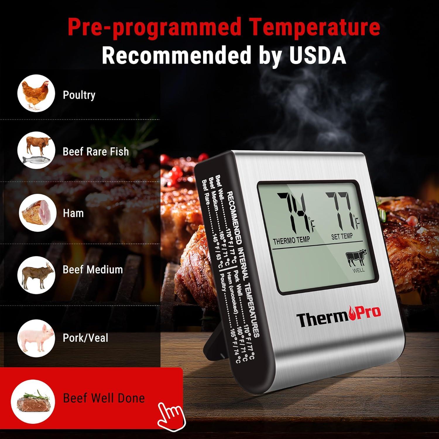 Termómetro de Cocina Digital ThermoPro TP-16 con Sonda de Acero Inoxidable
