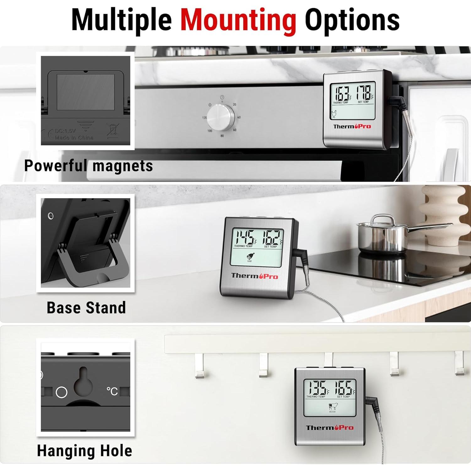 Termómetro de Cocina Digital ThermoPro TP-16 con Sonda de Acero Inoxidable