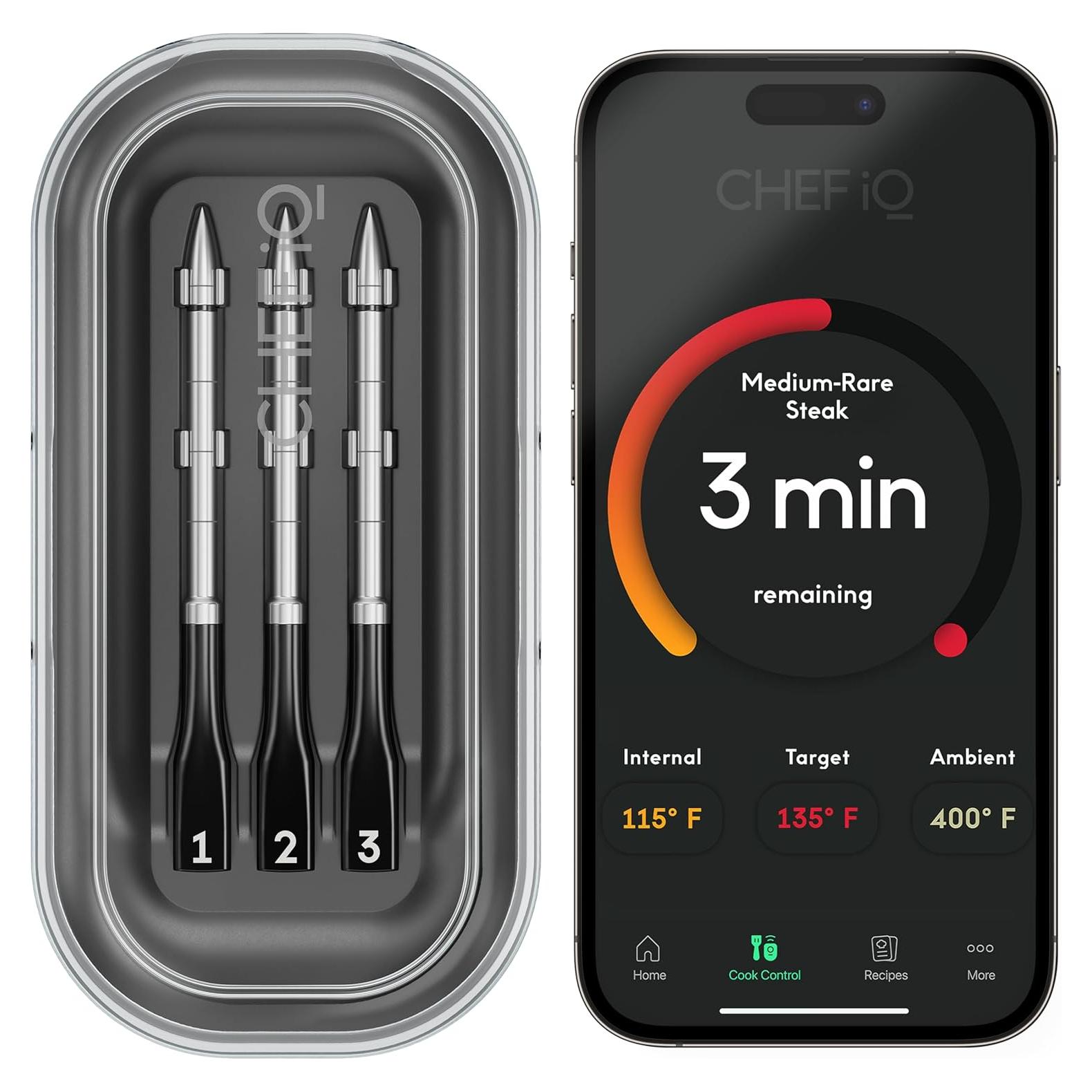 Termómetro de carne inalámbrico CHEF iQ Sense 3 sondas