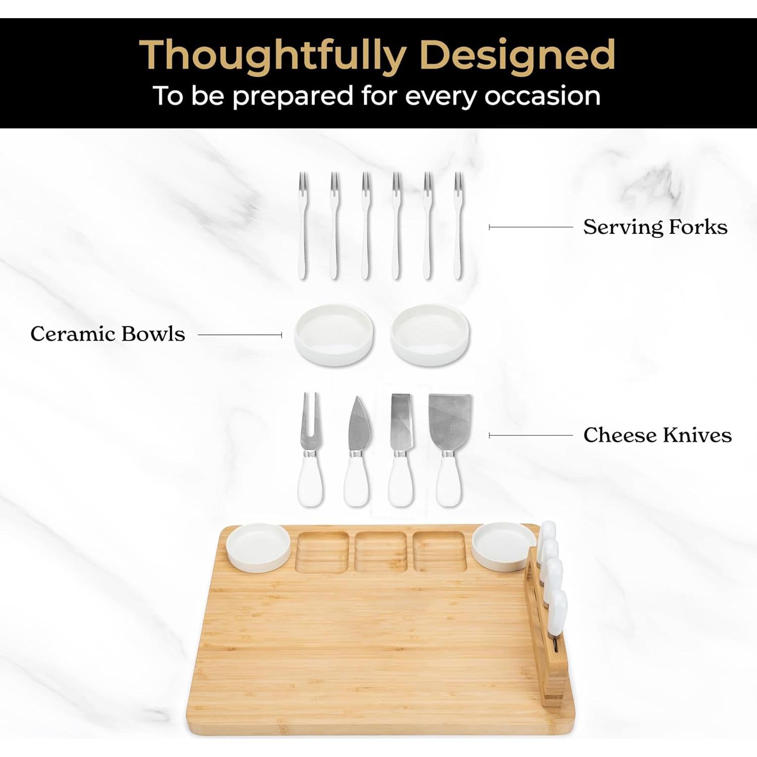 Juego de Tablas de Charcutería SMIRLY de Bambú Grande