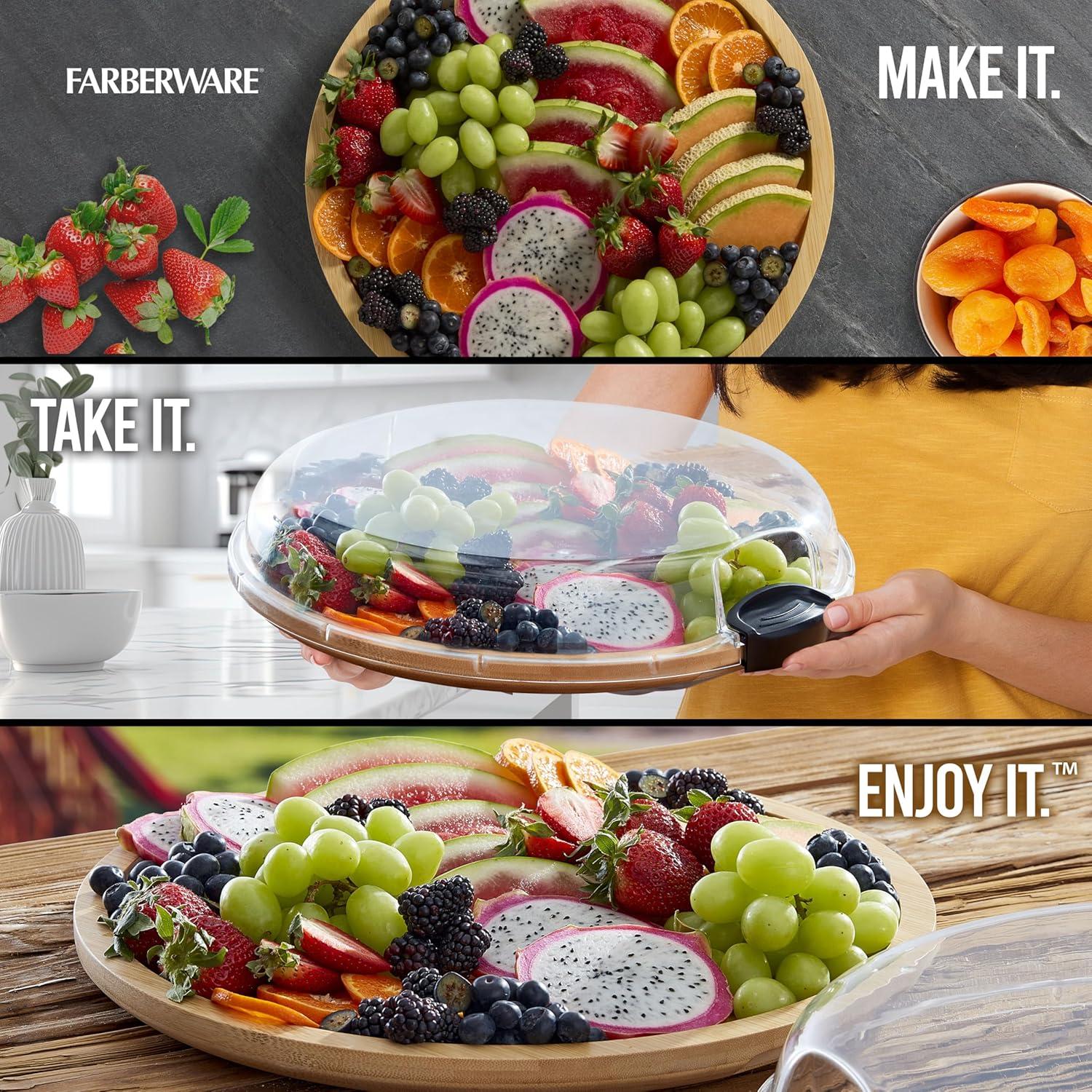 Tabla de Cortar Farberware Build-a-Board 35.5 cm con Tapa