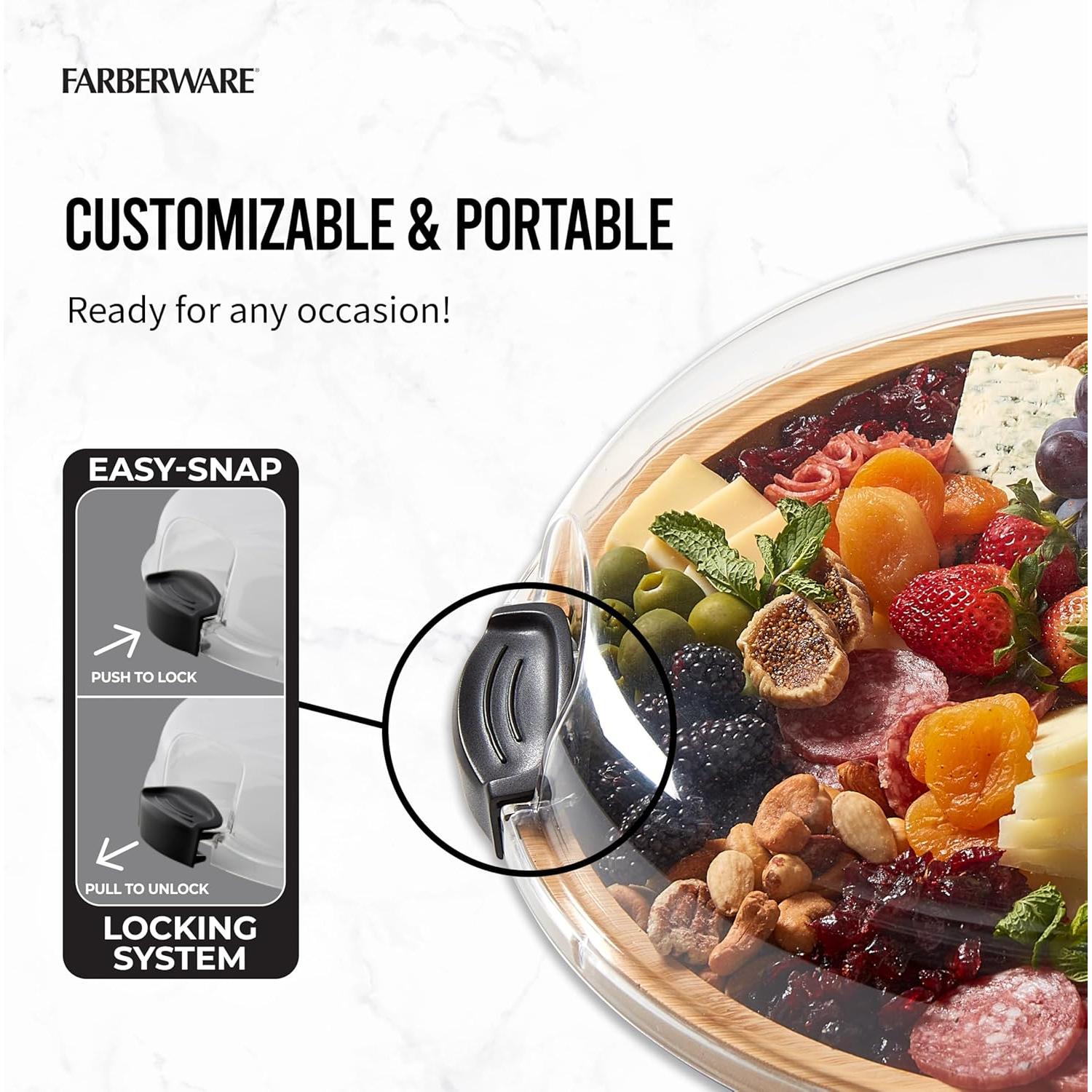 Tabla de Cortar Farberware Build-a-Board 35.5 cm con Tapa