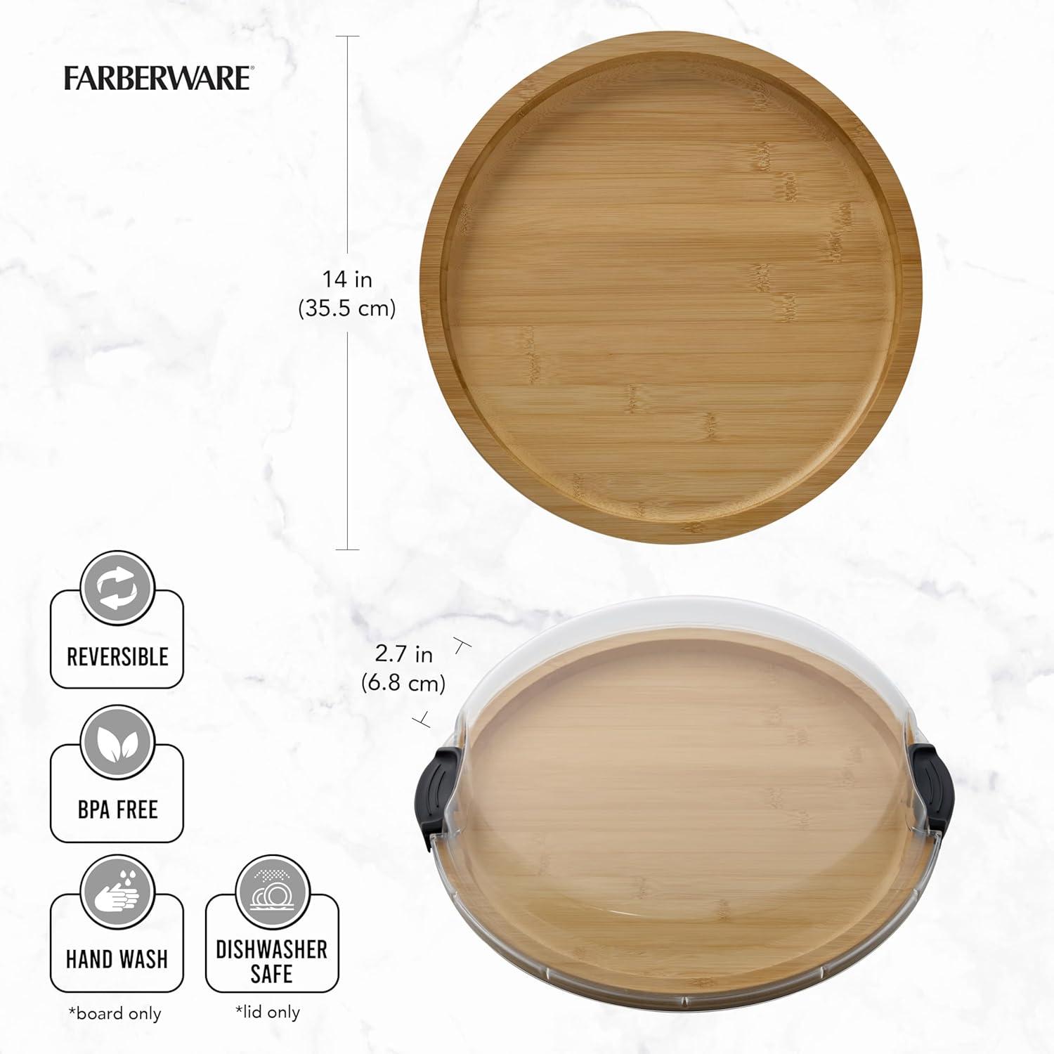 Tabla de Cortar Farberware Build-a-Board 35.5 cm con Tapa
