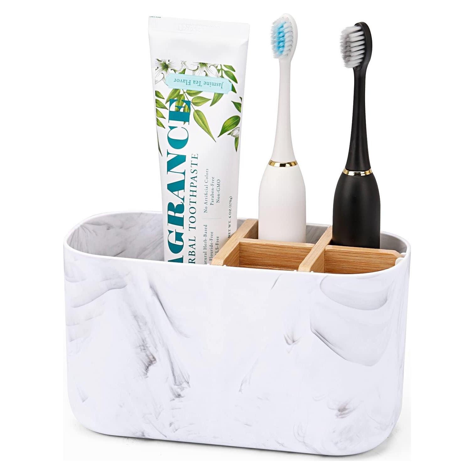 Soporte para cepillos de dientes GFWARE de mármol 5 ranuras
