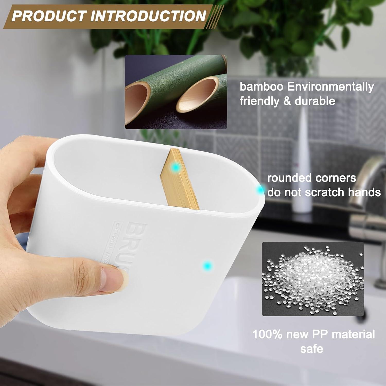 Soporte para Cepillos de Dientes Cerpourt Blanco 2 Compartimentos