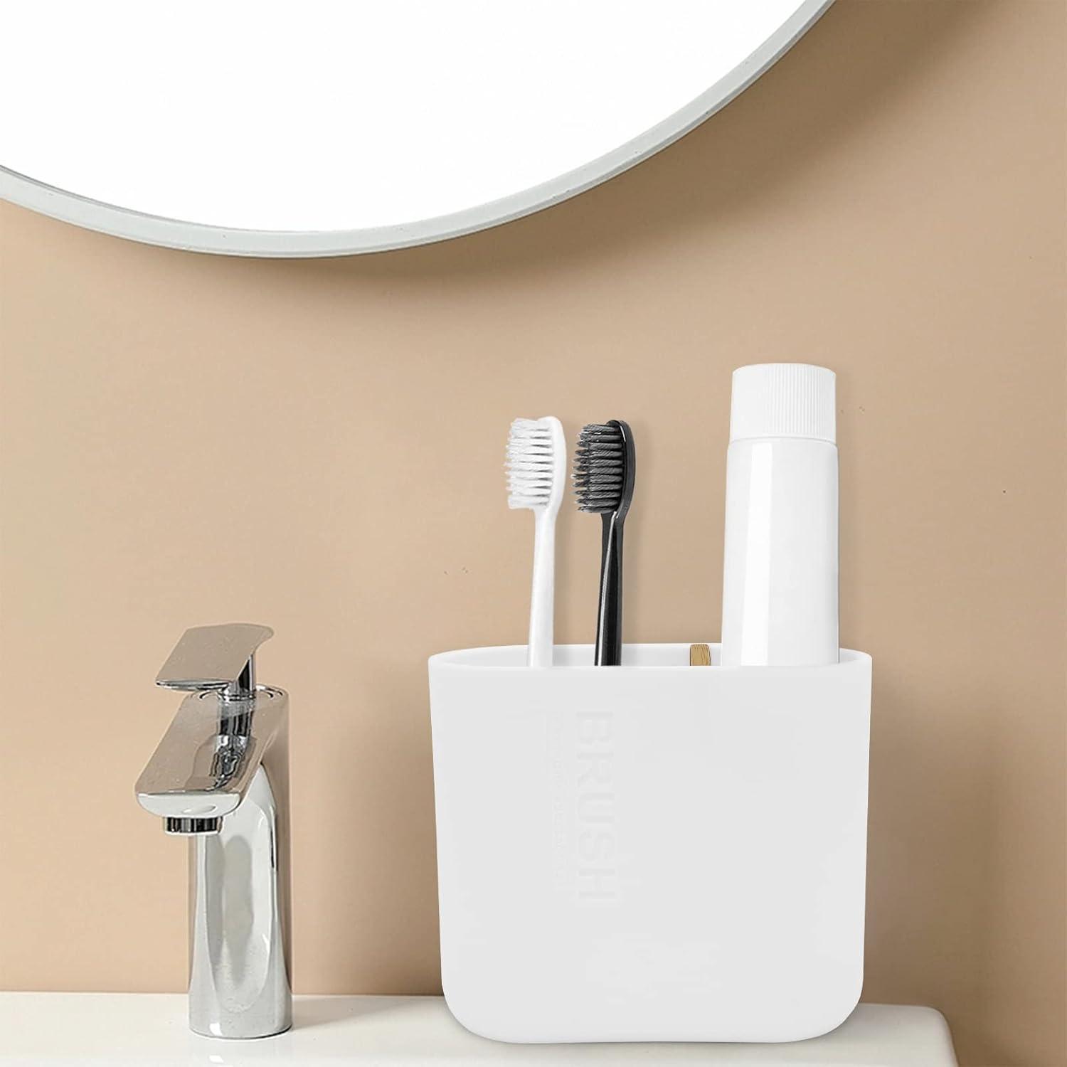 Soporte para Cepillos de Dientes Cerpourt Blanco 2 Compartimentos