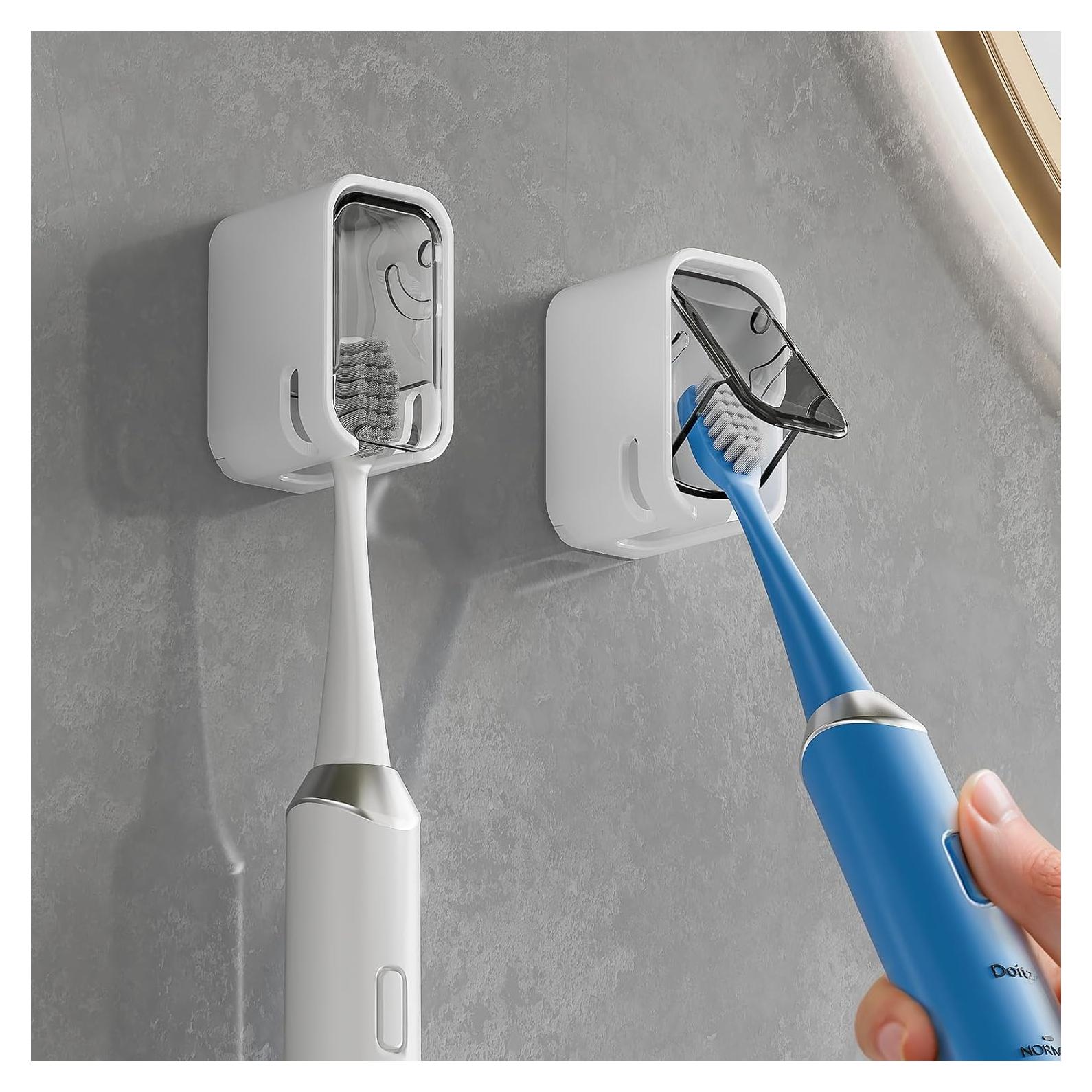 Soporte para Cepillos de Dientes MOPMS Gris 2PCS Montado en Pared