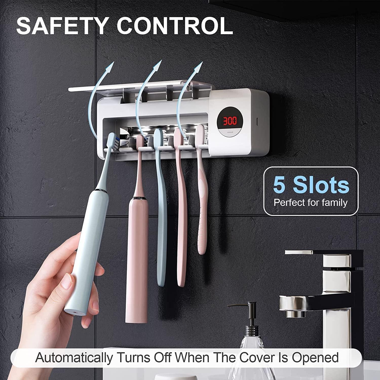 Soporte para cepillos de dientes HouseGem Y1 blanco montado en pared